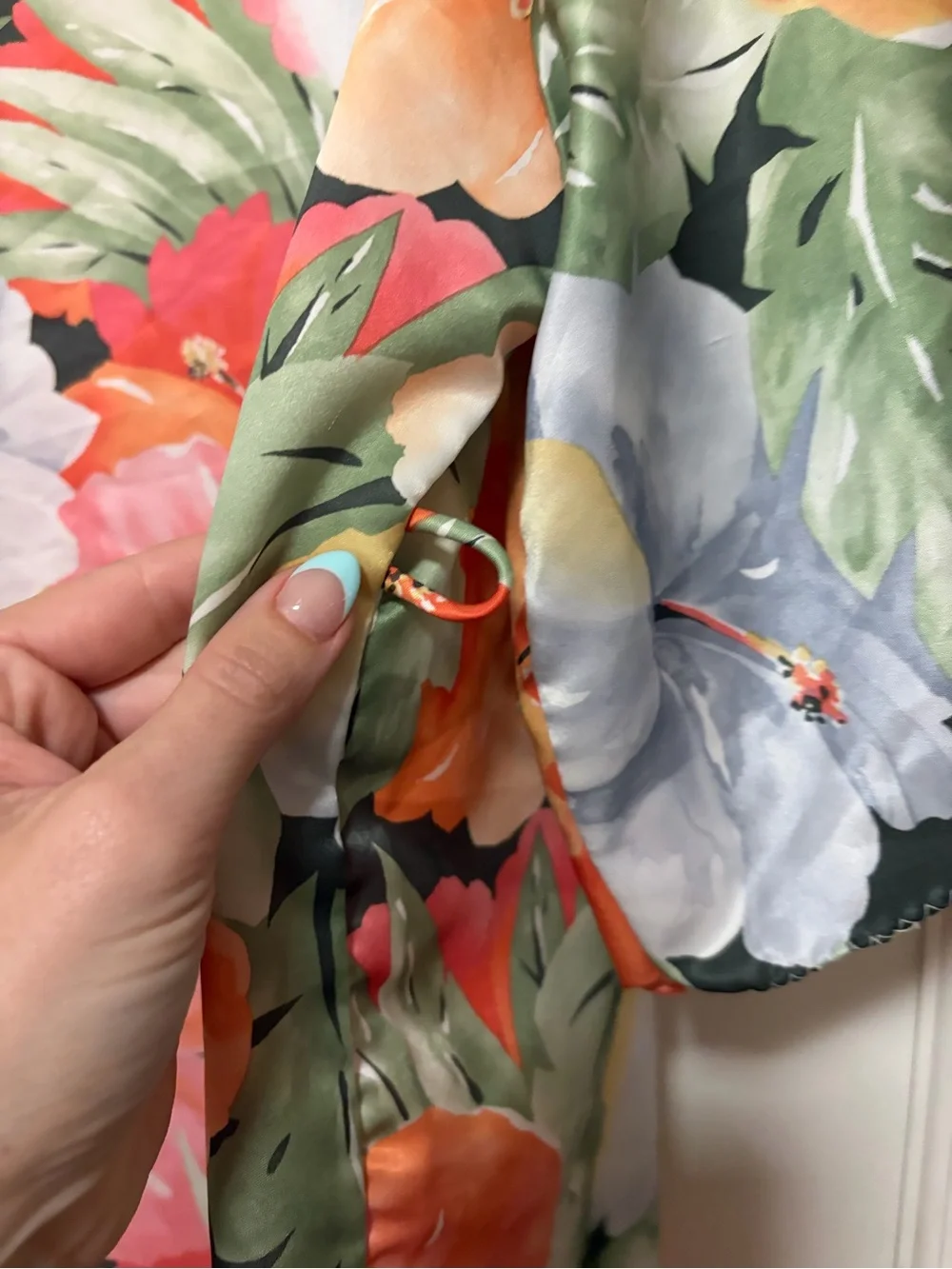 🌼🌸Vintage Old Money Floral Satin Kimono Robe🎀Made In The USA🌸🌼